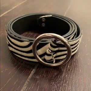NWOT Asos Zebra Print Belt  in Size Large